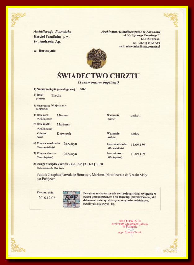 Chrzest T. Majchrzak
